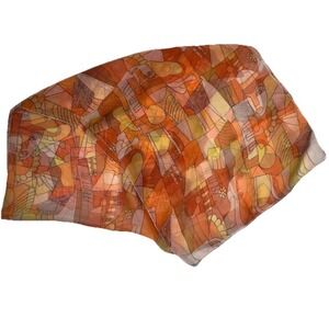 Abstract Orange and Yellow Scarf Rectangular